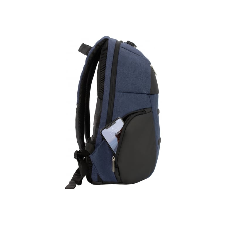 Рюкзак шкільний Optima 18.5" USB Anti-Theft унісекс 0.7 кг 16-25 л Синій (O96917-02) - фото 3