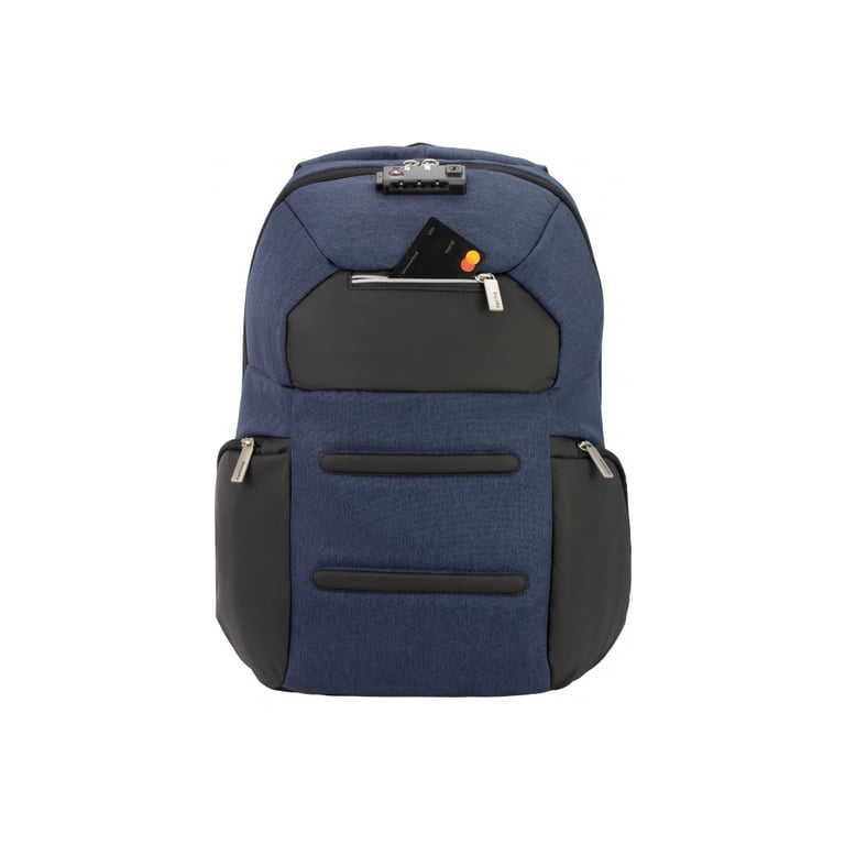 Рюкзак шкільний Optima 18.5" USB Anti-Theft унісекс 0.7 кг 16-25 л Синій (O96917-02) - фото 4