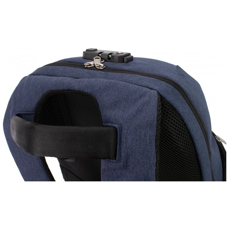 Рюкзак шкільний Optima 18.5" USB Anti-Theft унісекс 0.7 кг 16-25 л Синій (O96917-02) - фото 6