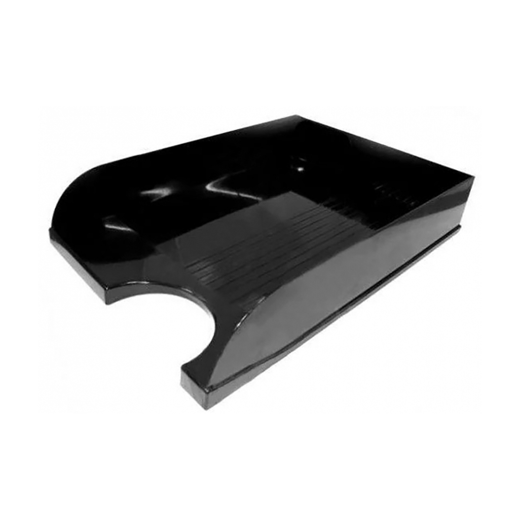 Лоток для паперів Economix горизонтальний пластик, чорний (E31804-01) Лоток для паперів Economix горизонтальний пластик, чорний (E31804-01)