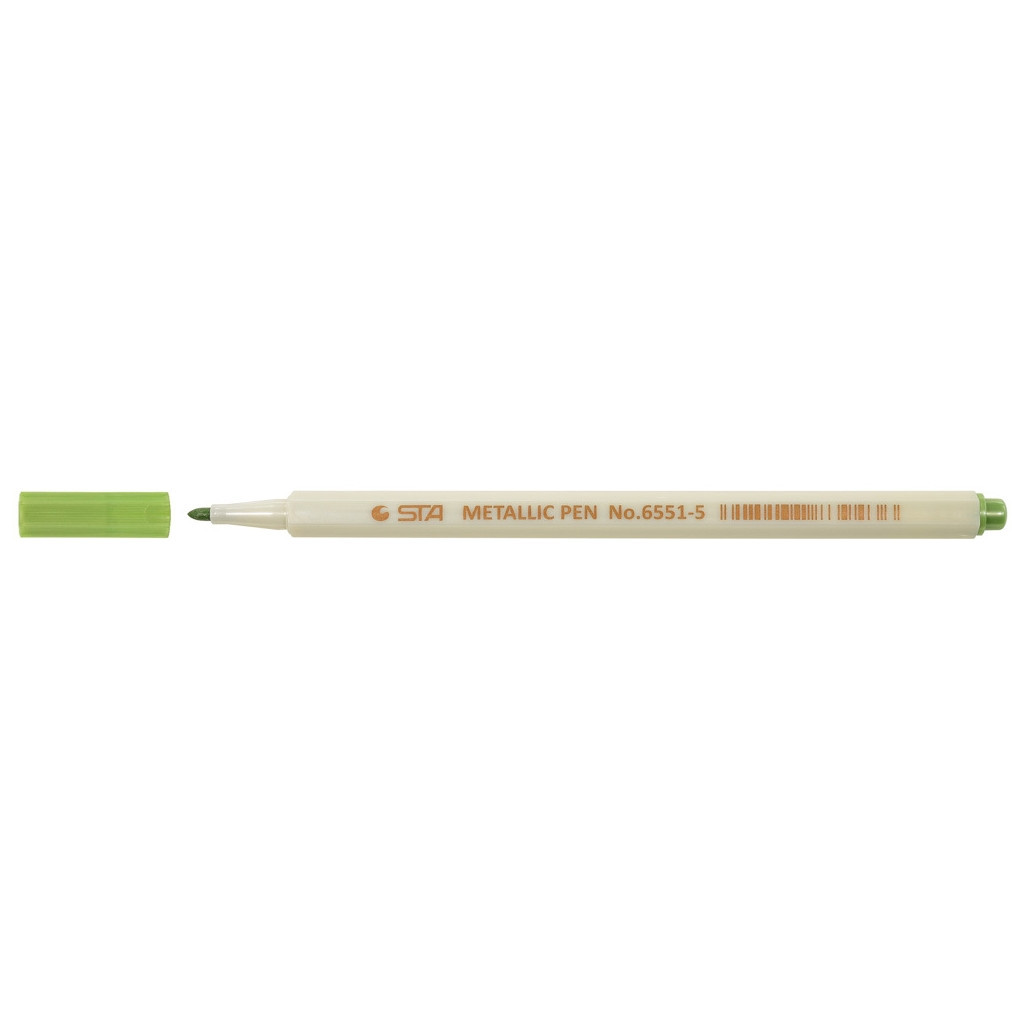 Художній маркер STA Маркер художній Paint STA 6551 1 мм, металік зелений (STA6551-M05) - фото 1 Художній маркер STA Маркер художній Paint STA 6551 1 мм, металік зелений (STA6551-M05) - фото 1