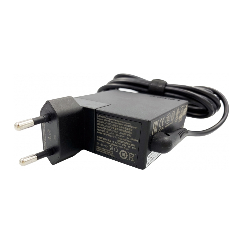 Блок живлення до ноутбуку Lenovo 65W 20V, 3.25A, 4.0/1.7, + 5V/1A/USB (LTA65W-USB / A40372) - фото 3 Блок живлення до ноутбуку Lenovo 65W 20V, 3.25A, 4.0/1.7, + 5V/1A/USB (LTA65W-USB / A40372) - фото 3