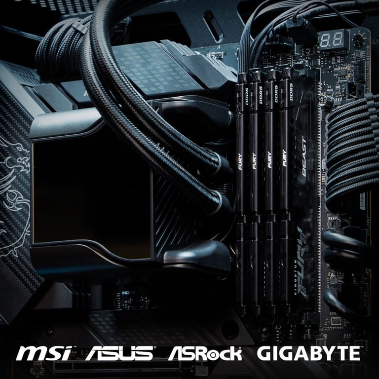 Модуль пам'яті для комп'ютера DDR5 16GB (2x8GB) 6000 MHz Beast Kingston Fury (ex.HyperX) (KF560C36BBEK2-16) - фото 9