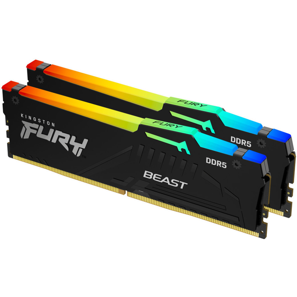 Модуль пам%27яті для комп%27ютера DDR5 64GB (2x32GB) 5200 MHz Beast RGB EXPO Kingston Fury (ex.HyperX) (KF552C36BBEAK2-64)
