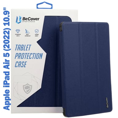 Чохол до планшета BeCover Tri Fold Soft TPU mount Apple Pencil Apple iPad Air 5 (2022) 10.9" Deep Blue (708454) - фото 1