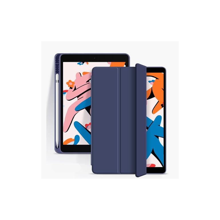 Чохол до планшета BeCover Tri Fold Soft TPU mount Apple Pencil Apple iPad Air 5 (2022) 10.9" Deep Blue (708454) - фото 2