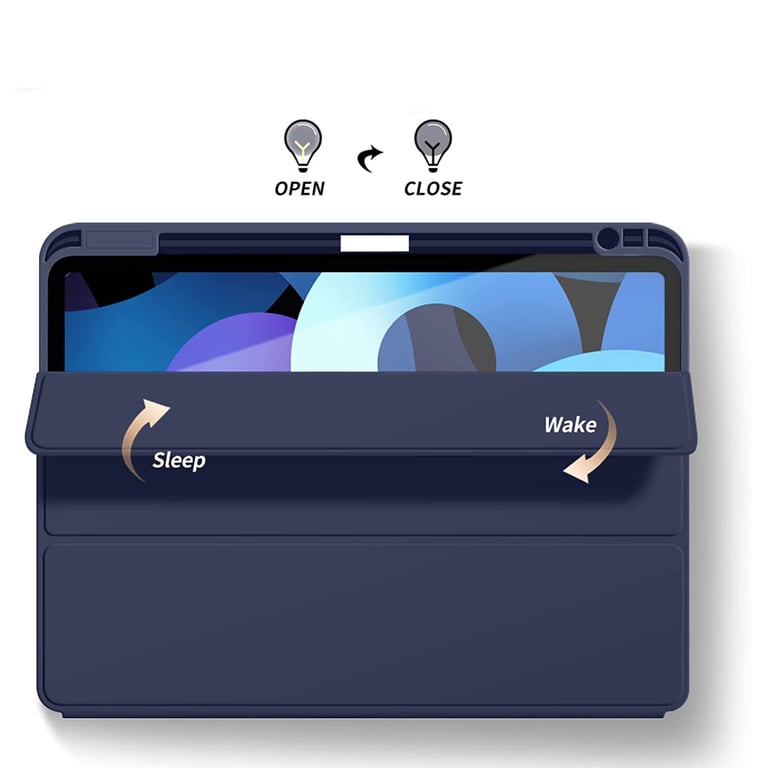 Чохол до планшета BeCover Tri Fold Soft TPU mount Apple Pencil Apple iPad Air 5 (2022) 10.9" Deep Blue (708454) - фото 4