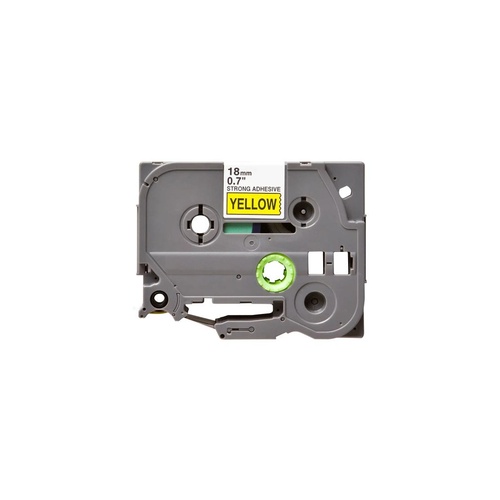 Стрічка для принтера етикеток UKRMARK B-S-T641P-BK/YE, сумісна з TZES641, 18мм х 8м. black on yellow (900608) - фото 1