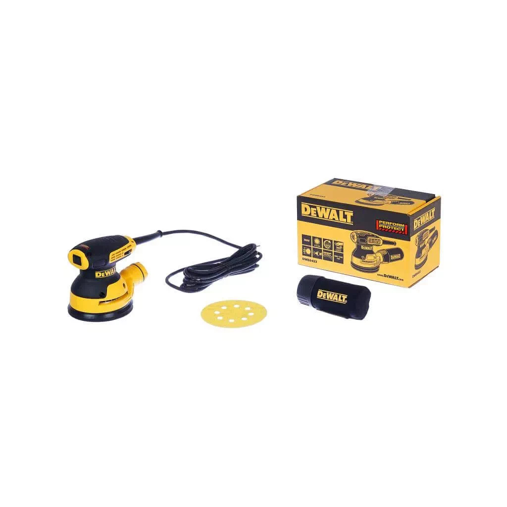 Шліфувальна машина DeWALT 280 Вт, 125 мм, 8000-12000 об/хв, 1.28 кг (DWE6423) - фото 9 Шліфувальна машина DeWALT 280 Вт, 125 мм, 8000-12000 об/хв, 1.28 кг (DWE6423) - фото 9