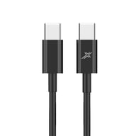 Дата кабель USB-C to USB-C 1.0m 20W CC-03B Black Grand-X (CC-03B) - фото 1