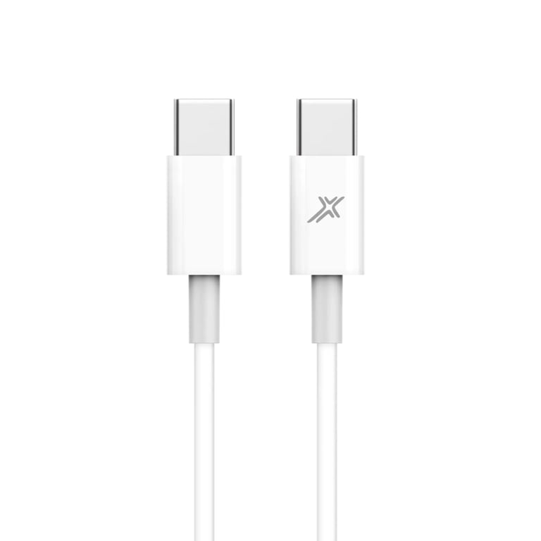 Дата кабель USB-C to USB-C 1.0m 20W CC-03W White Grand-X (CC-03W) - фото 1