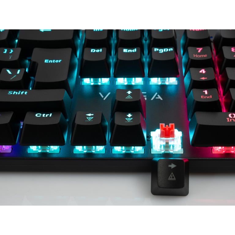 Клавіатура Vinga KBGM-101 LED Red Switch USB Black (KBGM-101 Black) - фото 7