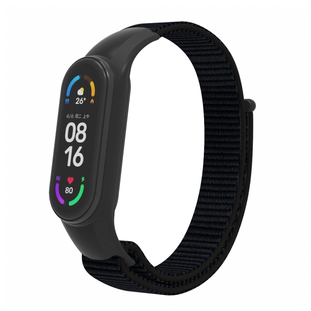 Ремінець до фітнес браслета Armorstandart нейлоновий для Xiaomi Mi Band 7/6/5/4 Black (ARM67839) - фото 1 Ремінець до фітнес браслета Armorstandart нейлоновий для Xiaomi Mi Band 7/6/5/4 Black (ARM67839) - фото 1