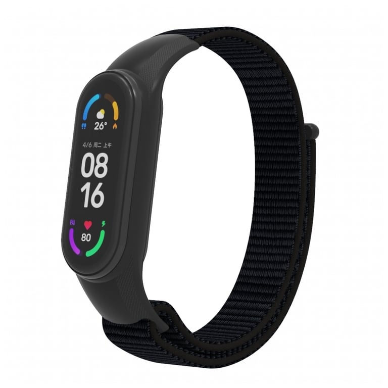 Ремінець до фітнес браслета Armorstandart нейлоновий для Xiaomi Mi Band 7/6/5/4 Black (ARM67839) - фото 1