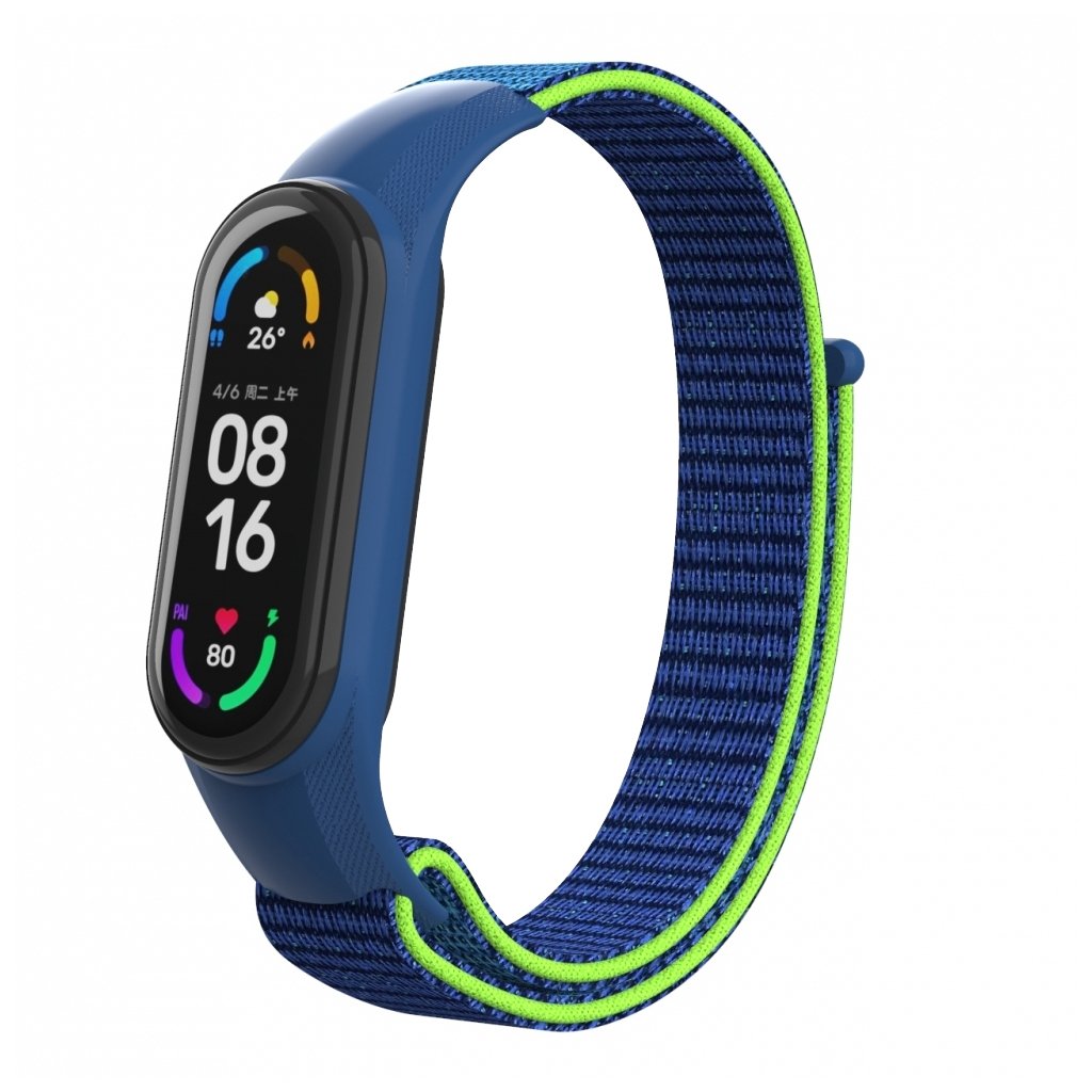 Ремінець до фітнес браслета Armorstandart нейлоновий для Xiaomi Mi Band 7/6/5/4 Blue/Green (ARM67844) - фото 1 Ремінець до фітнес браслета Armorstandart нейлоновий для Xiaomi Mi Band 7/6/5/4 Blue/Green (ARM67844) - фото 1