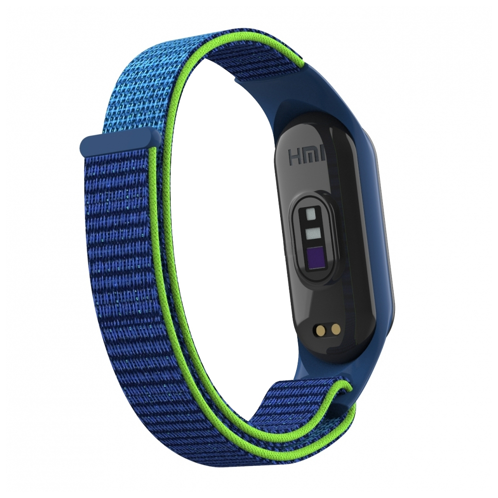 Ремінець до фітнес браслета Armorstandart нейлоновий для Xiaomi Mi Band 7/6/5/4 Blue/Green (ARM67844) - фото 2 Ремінець до фітнес браслета Armorstandart нейлоновий для Xiaomi Mi Band 7/6/5/4 Blue/Green (ARM67844) - фото 2
