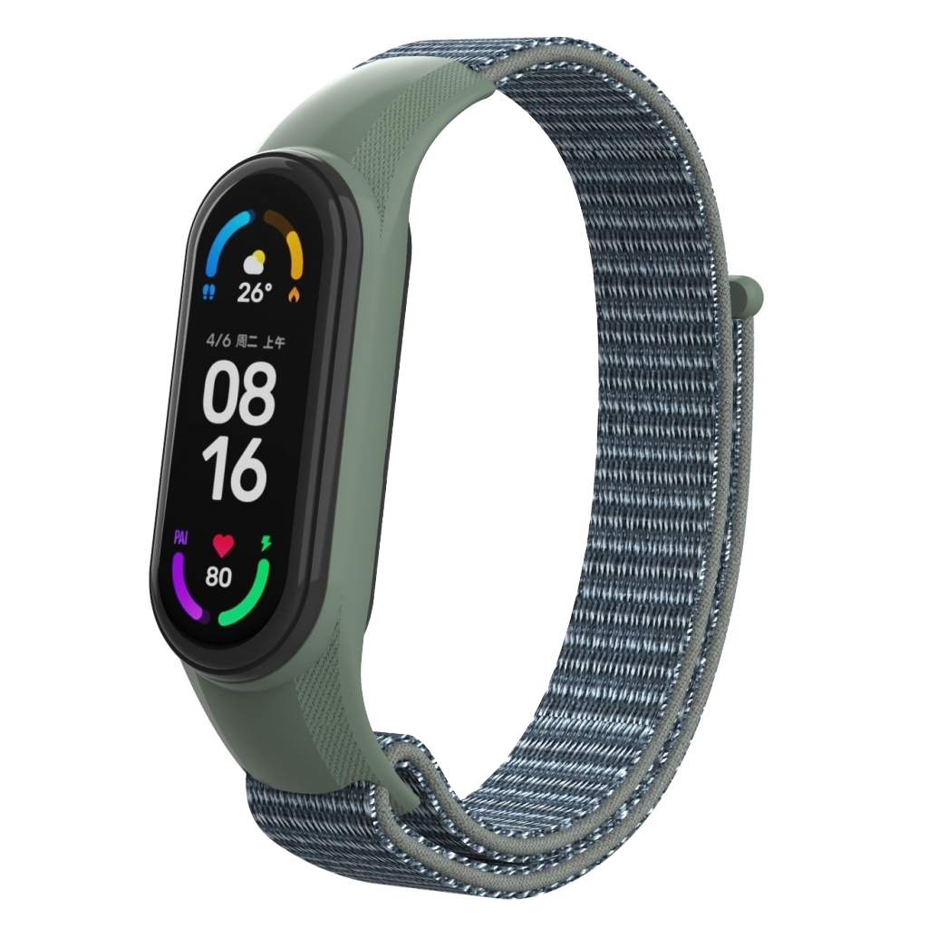 Ремінець до фітнес браслета Armorstandart нейлоновий для Xiaomi Mi Band 7/6/5/4 Military Green (ARM67845) - фото 1 Ремінець до фітнес браслета Armorstandart нейлоновий для Xiaomi Mi Band 7/6/5/4 Military Green (ARM67845) - фото 1