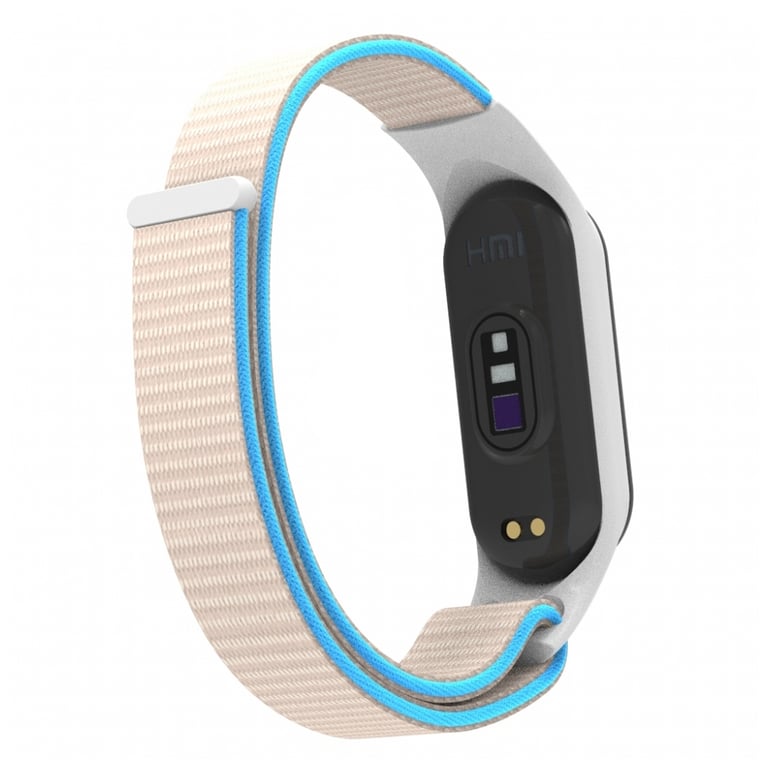 Ремінець до фітнес браслета Armorstandart нейлоновий для Xiaomi Mi Band 7/6/5/4 White/Red (ARM67846) - фото 2