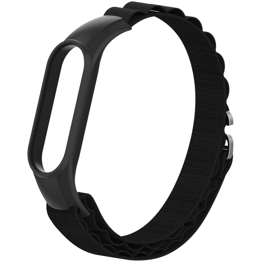 Ремінець до фітнес браслета Armorstandart AlpinaStyle Band для Xiaomi Mi Band 7/6/5/4 Black (ARM64987) - фото 1