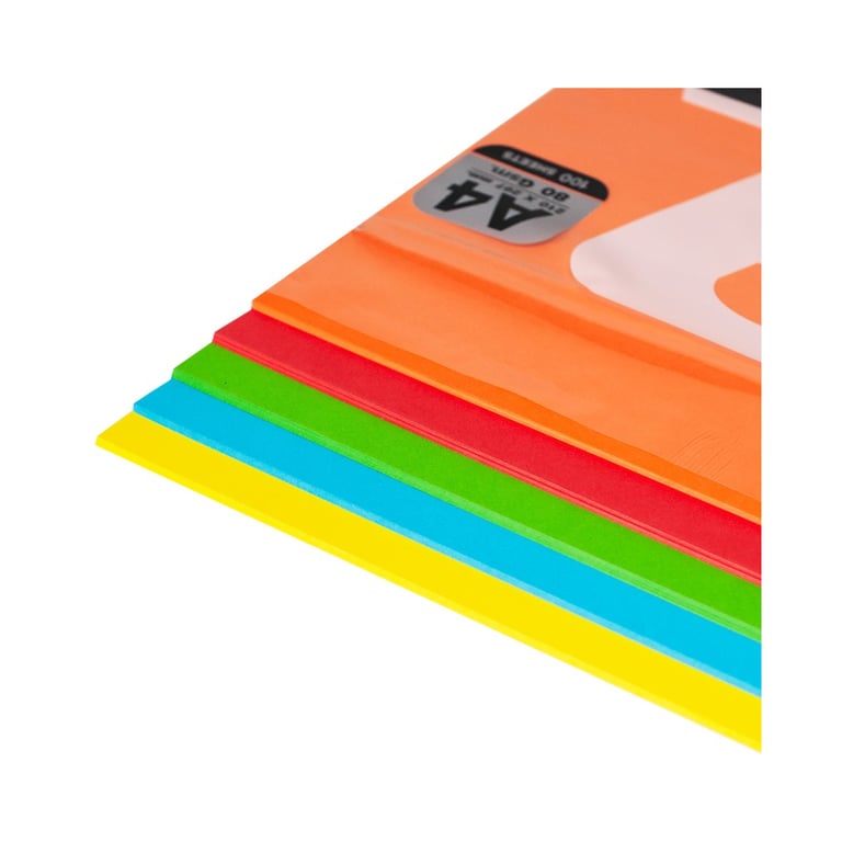 Папір DoubleA А4, 80 г/м2, 100 арк, 5 colors, Rainbow5 Brigh (151307) - фото 2