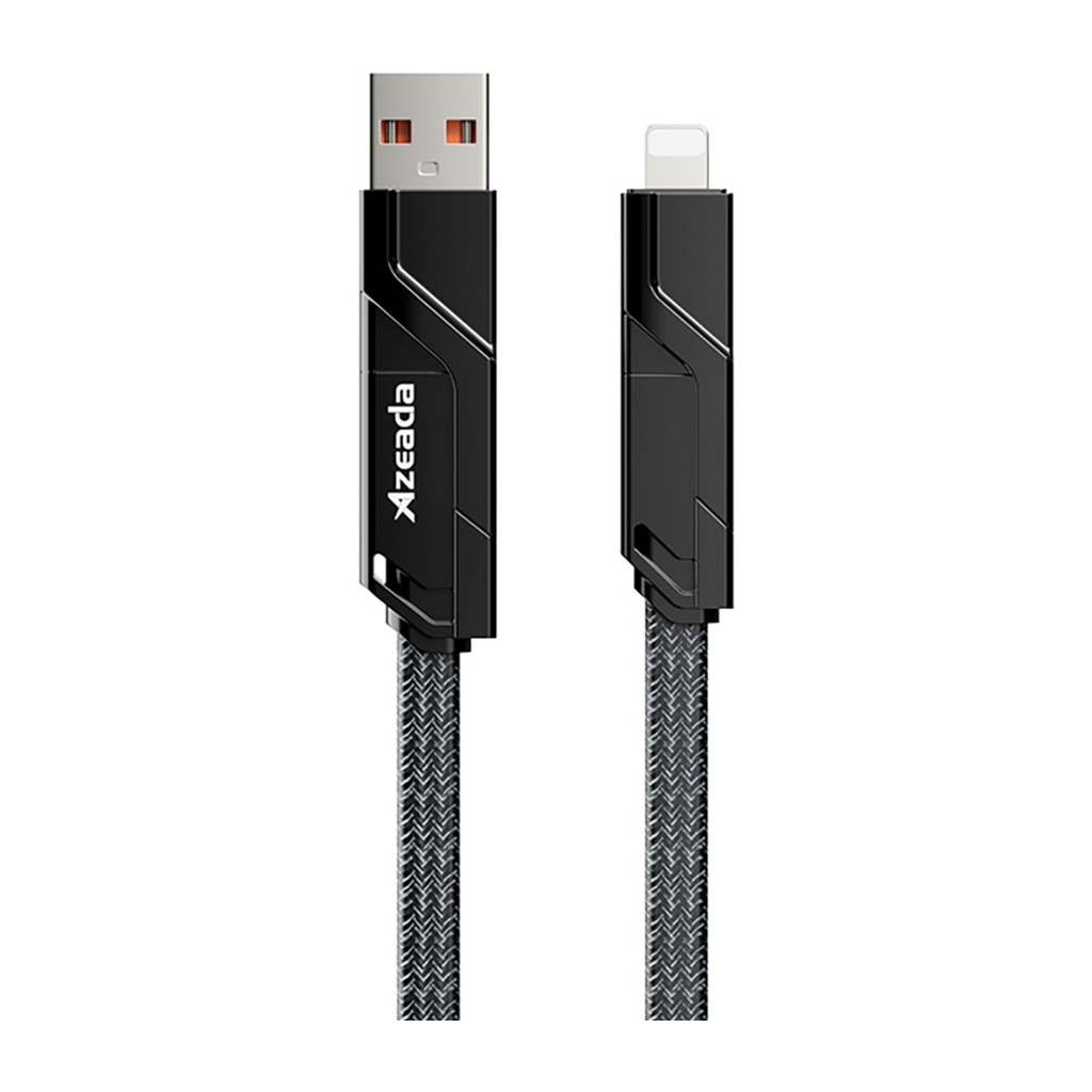 Дата кабель USB 2.0 AM/USB-C to Lightning + Type-C 1.5m PD-B96th Black Proda (PD-B96th-BK) - фото 1