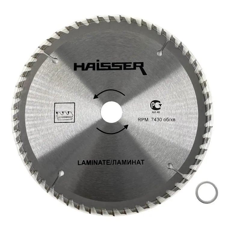 Диск пильний HAISSER по ламінату – 190х30 54 зуб. (16485)