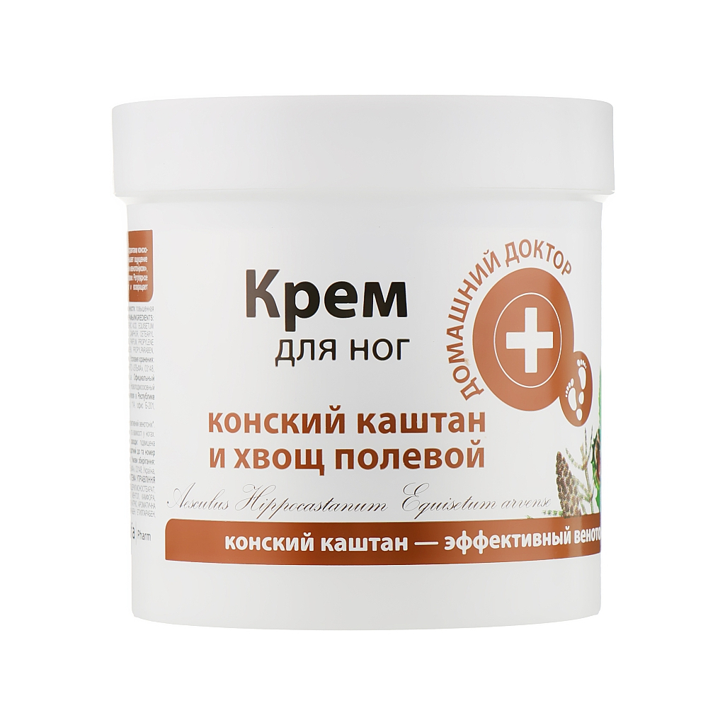 Крем для ніг Домашній Доктор Кінський каштан і хвощ польовий 250 мл (4823015924477) - фото 1 Крем для ніг Домашній Доктор Кінський каштан і хвощ польовий 250 мл (4823015924477) - фото 1