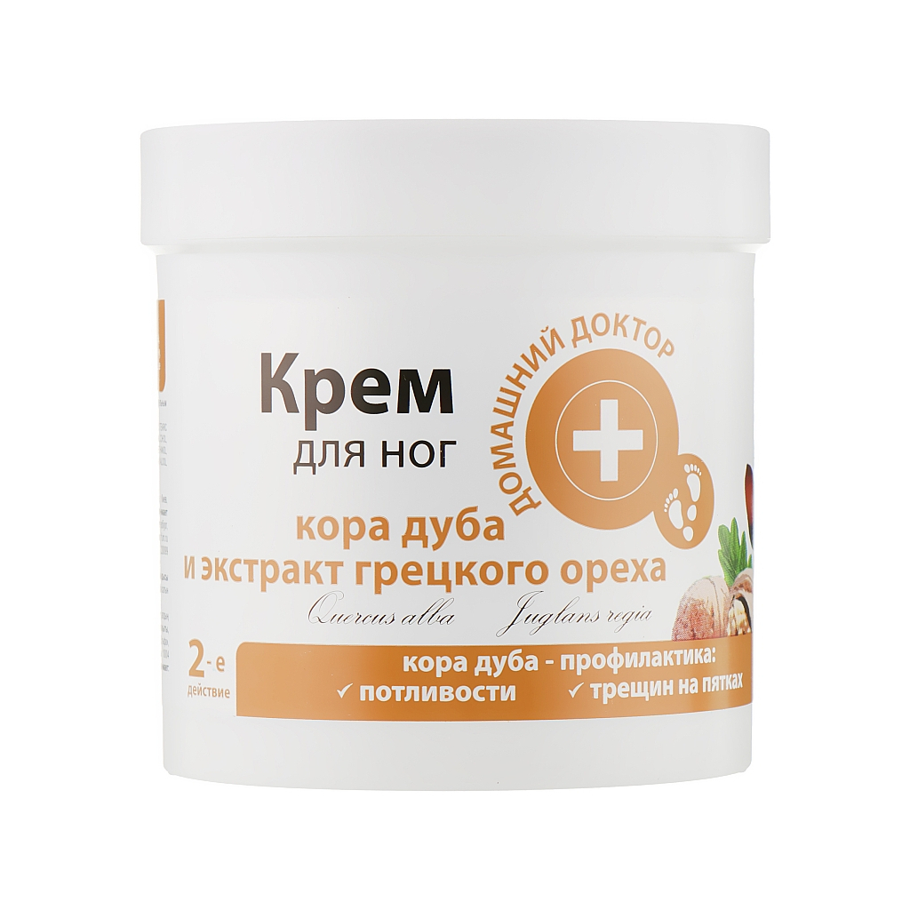 Крем для ніг Домашній Доктор Кора дуба і екстракт волоського горіха 250 мл (4823015924484) - фото 1 Крем для ніг Домашній Доктор Кора дуба і екстракт волоського горіха 250 мл (4823015924484) - фото 1
