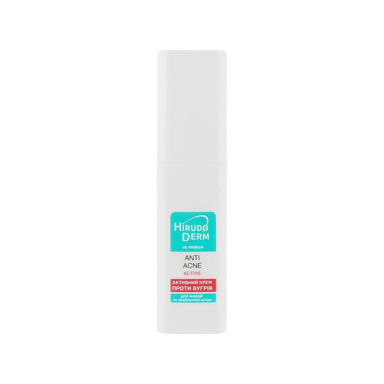 Крем для обличчя Біокон Hirudo Derm Oil Problem Anti-Acne Астіve Активний проти вугрів 50 мл (4820008318596) - фото 2