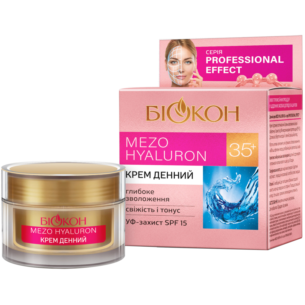 Крем для обличчя Біокон Professional Effect Mezo Hyaluron 35+ Денний 50 мл (4820160037311) - головне фото