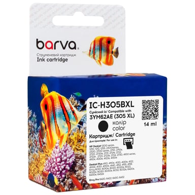 Картридж Barva HP 305XL black/3YM62AE, 14 м (IC-H305BXL) - фото 1