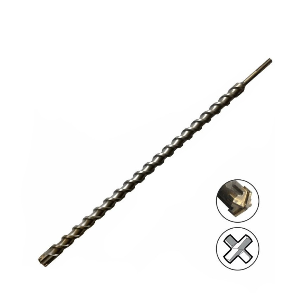 Бур HAISSER SDS-Max Industrial - 45x1000 мм (116478) Бур HAISSER SDS-Max Industrial - 45x1000 мм (116478)