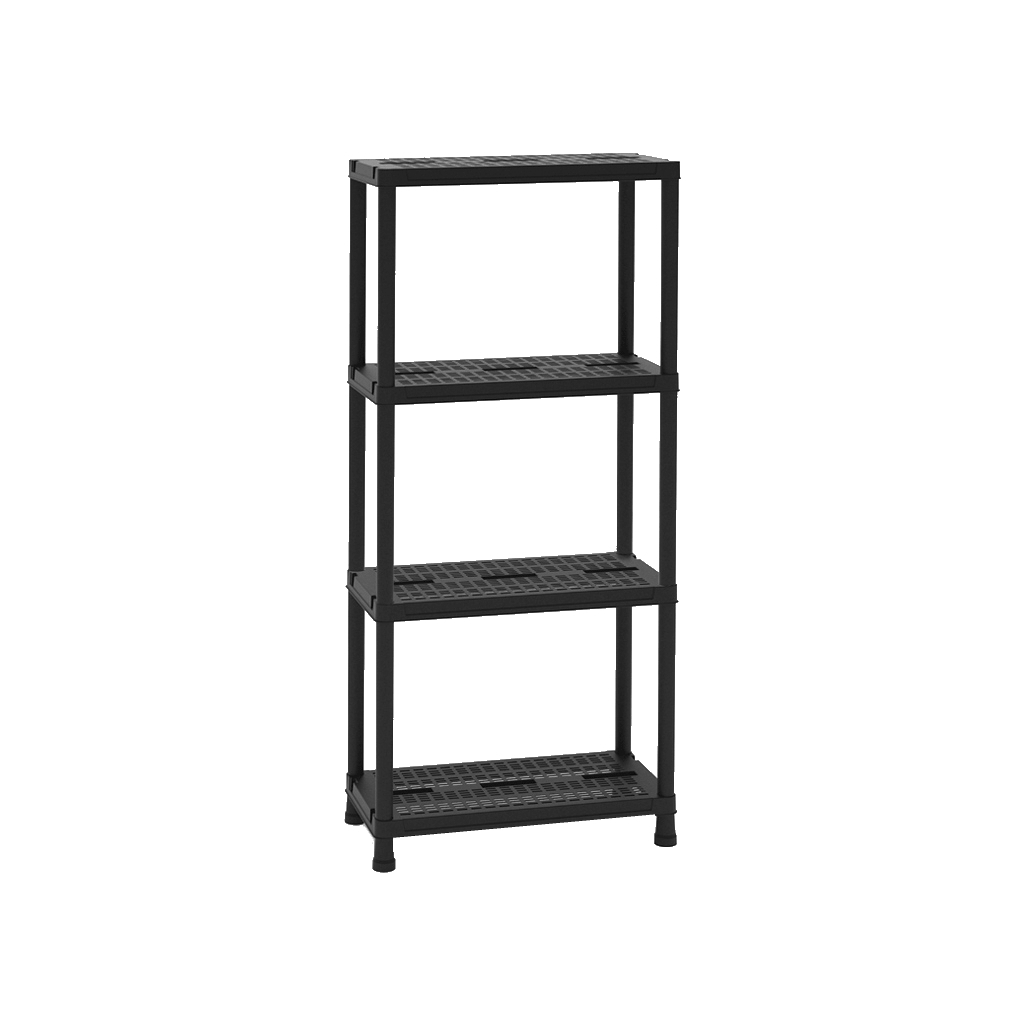 Стелаж Plastmeccanica Universal Vent пластиковий 4 полиці 60х30х138 см чорний (5136) - фото 1
