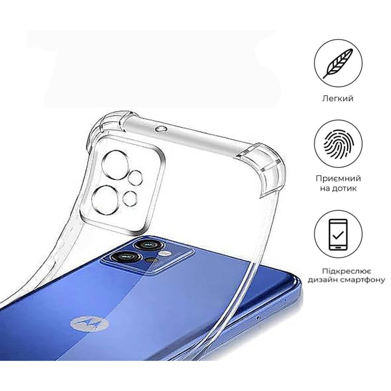 Чохол до мобільного телефона BeCover Anti-Shock Motorola Moto G32 Clear (709316) - фото 4