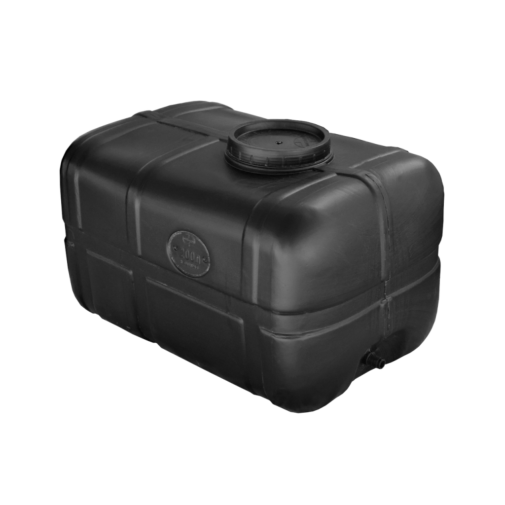 Ємність для води Пласт Бак квадратна не харчова 200 л прямокутна чорна видувна (5707) - фото 1