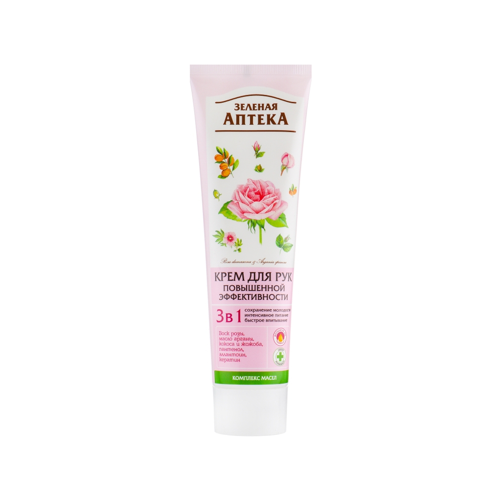 Крем для рук Зелена Аптека Підвищеної ефективності 3 в 1 100 мл (4823015932137) - фото 1 Крем для рук Зелена Аптека Підвищеної ефективності 3 в 1 100 мл (4823015932137) - фото 1