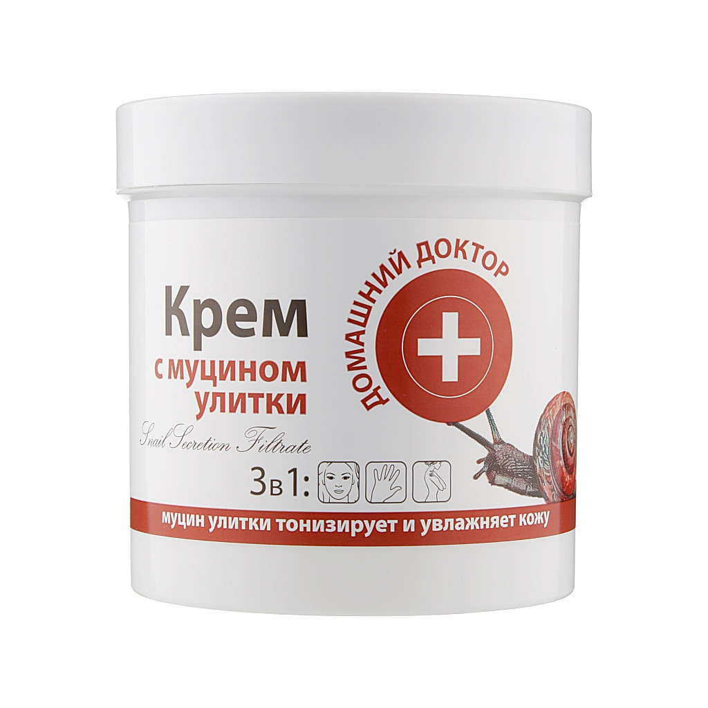 Крем для тіла Домашній Доктор З муцином равлика 250 мл (4823015943485) - фото 1 Крем для тіла Домашній Доктор З муцином равлика 250 мл (4823015943485) - фото 1