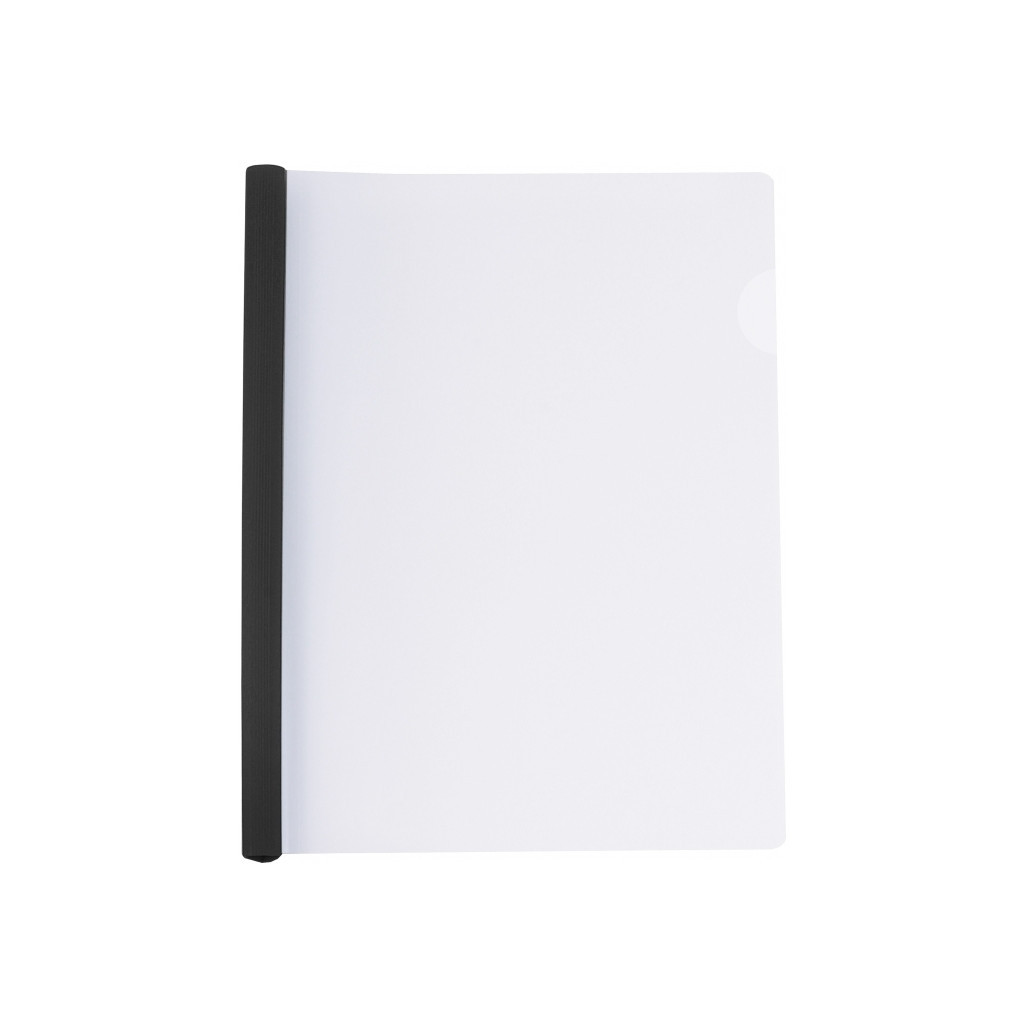 Папка-швидкозшивач Economix А4 з планкою-затиском 6 мм (2-35 аркушів), чорна (E31204-01) - фото 1