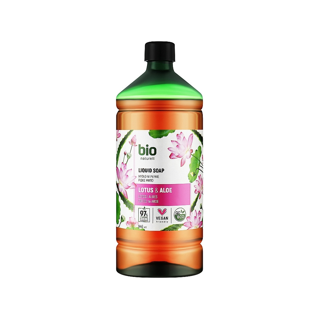Рідке мило Bio Naturell Lotus & Aloe Liquid Soap Лотос та алое запаска 946 мл (4820168434501) - фото 1 Рідке мило Bio Naturell Lotus & Aloe Liquid Soap Лотос та алое запаска 946 мл (4820168434501) - фото 1