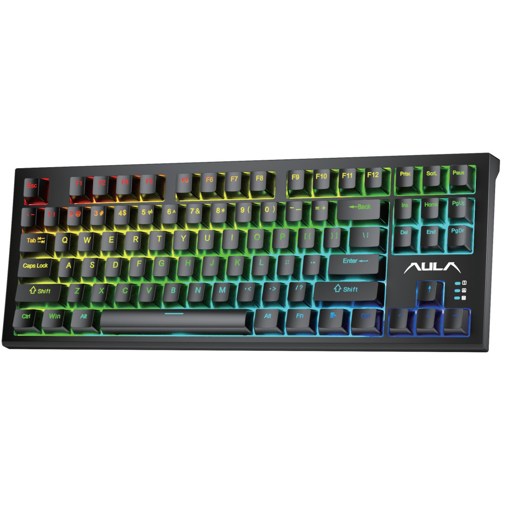Клавіатура Aula F3032 Keycaps Plus 21 Dark Yellow Keys KRGD Red USB UA Black (6948391204673) - фото 2 Клавіатура Aula F3032 Keycaps Plus 21 Dark Yellow Keys KRGD Red USB UA Black (6948391204673) - фото 2
