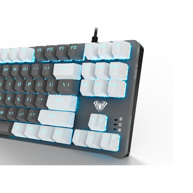 Клавіатура Aula F3287 Keycap KRGD Blue USB UA White/Grey (6948391240688) - фото 3