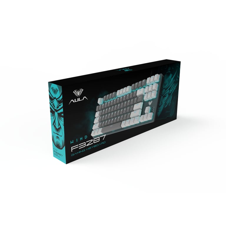 Клавіатура Aula F3287 Keycap KRGD Blue USB UA White/Grey (6948391240688) - фото 4