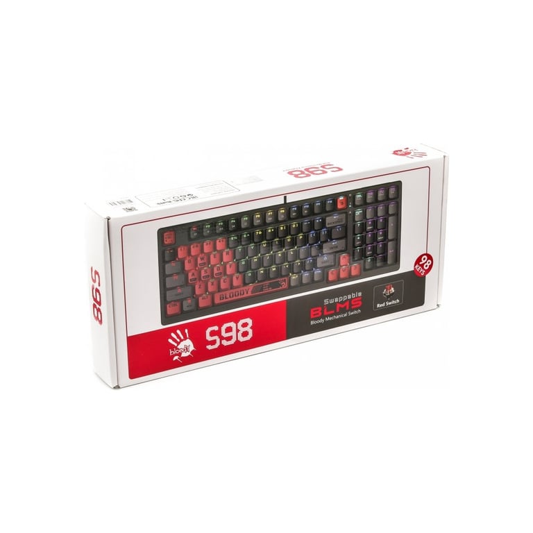 Клавіатура A4Tech Bloody S98 RGB BLMS Red Switch USB Sports Red (4711421000390) - фото 10