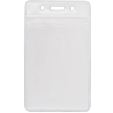 Бейдж Optima вертикальний замок zip lock, PVC 62х91 мм (O45610)