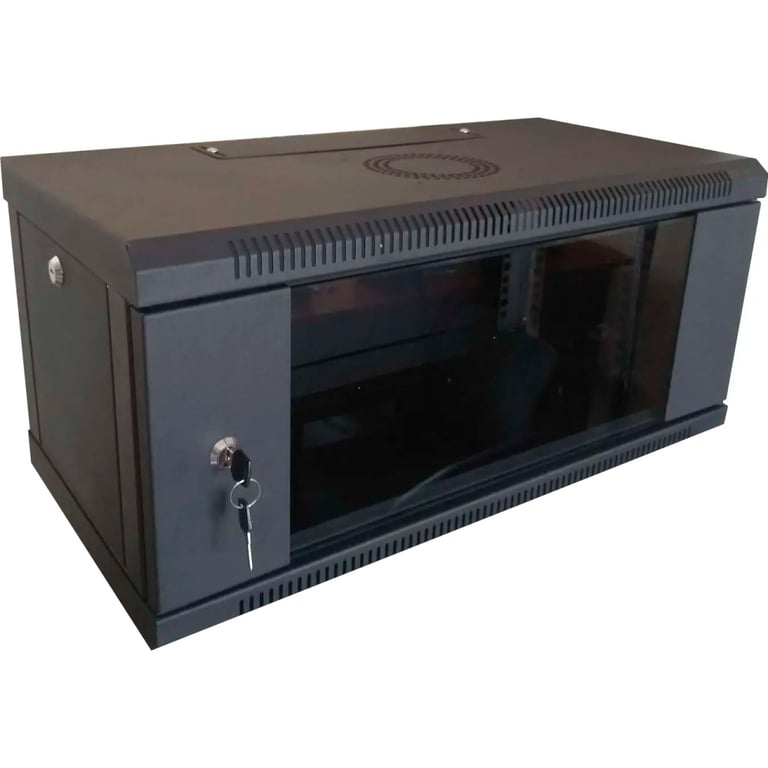 Шафа настінна Hypernet 4U 19" 600x450 (WMNC-4U-FLAT-BLACK) - фото 1