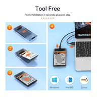 Кишеня зовнішня Maiwo 2.5" SATA/SSD HDD - USB3.1 Gen1 Type-C (K2510) - фото 7