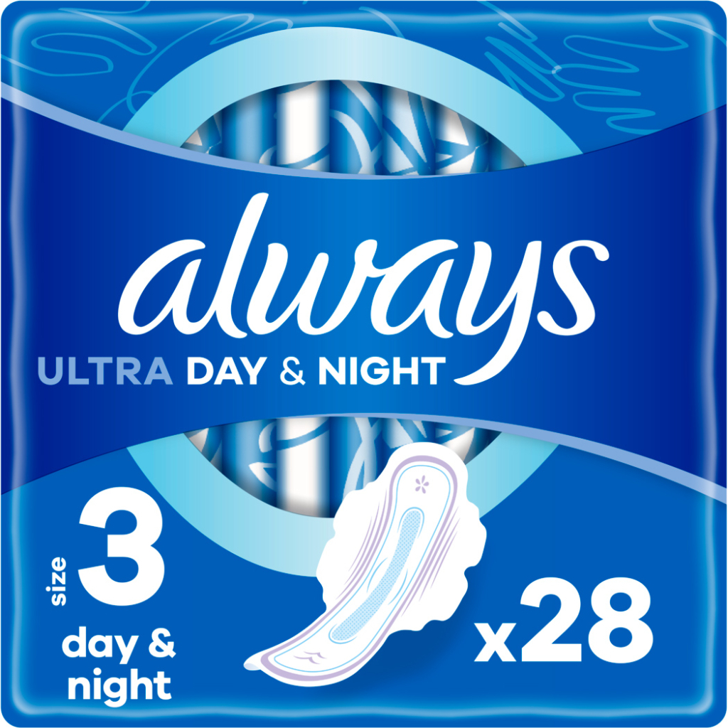 Гігієнічні прокладки Always Ultra Day&Night (Розмір 3) 28 шт. (4015400489764) - фото 1 Гігієнічні прокладки Always Ultra Day&Night (Розмір 3) 28 шт. (4015400489764) - фото 1
