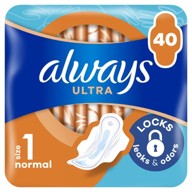 Гігієнічні прокладки Always Ultra Normal (Розмір 1) 40 шт. (8006540211380)
