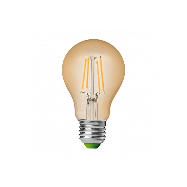 Лампочка Eurolamp A60 8W E27 2700K (deco) акция 1+1 new (MLP-LED-A60-08273(Amber)new) - фото 2