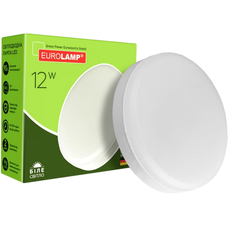 Лампочка Eurolamp LED GX53 12W 4000K (LED-GX53-1240(N)) - фото 1